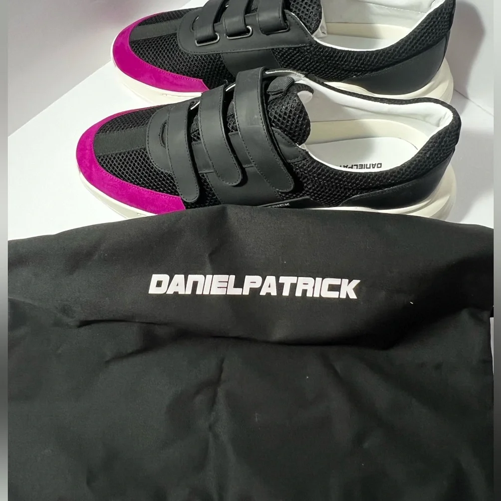 Daniel Patrick Panel Runner Sneakers shoes straps black purple men’s EU 45 US 12